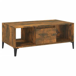 vidaXL Table basse Ch&ecirc;ne fum&eacute; 90x50x36,5 cm Bois d'ing&eacute;nierie
