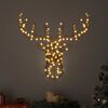 vidaXL Tra&icirc;neau tir&eacute; par un renne avec 140 LED Blanc chaud Rotin