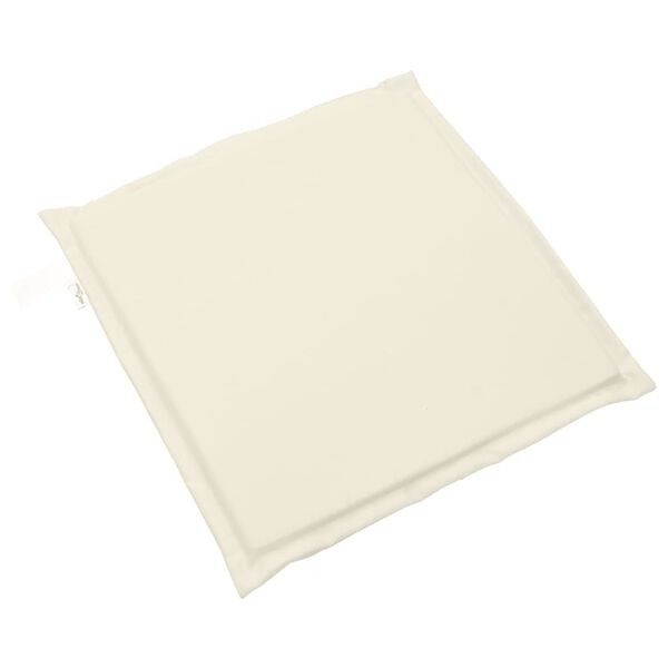vidaXL Coussins de si&egrave;ge de jardin lot de 2 cr&egrave;me 45x45x2 cm carr&eacute;