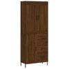 vidaXL Buffet haut Ch&ecirc;ne marron 69,5x34x180 cm Bois d'ing&eacute;nierie