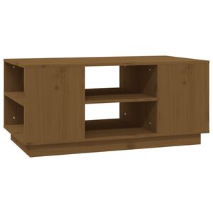 vidaXL Table basse Marron miel 90x49x40,5 cm Bois massif de pin