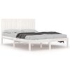 vidaXL Cadre de lit sans matelas blanc 150x200 cm bois massif