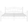 vidaXL Cadre de lit sans matelas blanc m&eacute;tal 140x200 cm