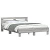 vidaXL Cadre de lit sans matelas sonoma gris 140x190 cm