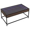 vidaXL Table basse avec LED Infinity ch&ecirc;ne marron 90x50x41 cm