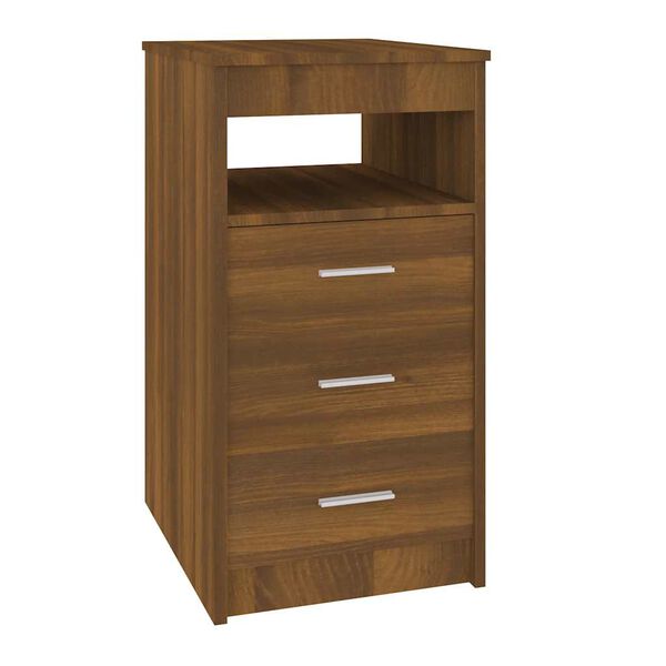 vidaXL Armoire &agrave; tiroirs Ch&ecirc;ne marron 40x50x76 cm Bois d'ing&eacute;nierie
