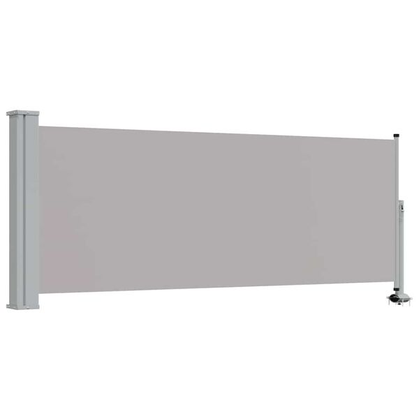 vidaXL Auvent lat&eacute;ral r&eacute;tractable de patio 100 x 300 cm Gris