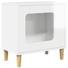 vidaXL Maison pour chat Blanc Brillant 51 x 30 x 52 cm