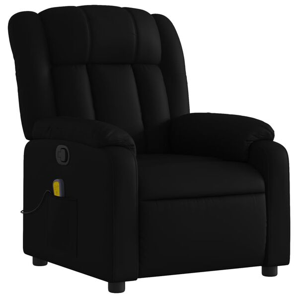 vidaXL Fauteuil de massage inclinable noir similicuir