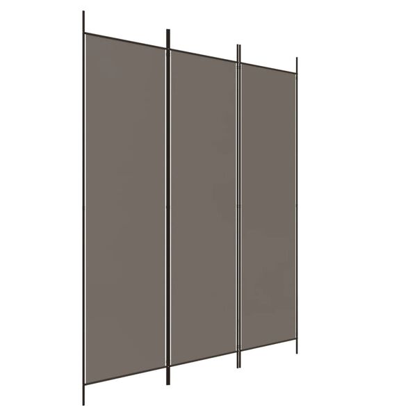 vidaXL Cloison de s&eacute;paration 3 panneaux Anthracite 150x200 cm Tissu