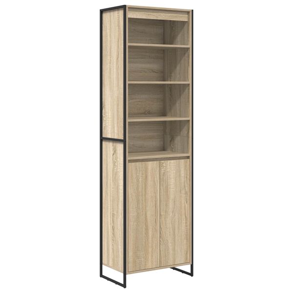 vidaXL Armoires Hautes 2 pcs Sonoma 60 x 36 x 200 cm Bois d'ing&eacute;nierie