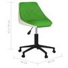 vidaXL Chaise de bureau pivotante Vert et blanc Similicuir