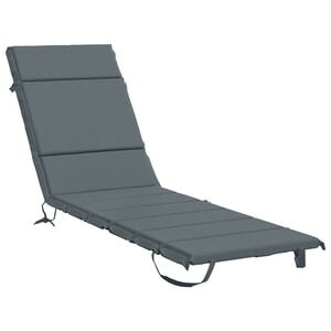 vidaXL Coussin de transat GEMERT 100 % polyester Bleu 200 x 50 x 3 cm