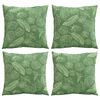 vidaXL Coussins &Eacute;parpill&eacute;s Feuille 4 pcs Motif feuille 50 x 50 cm