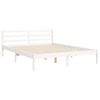 vidaXL Cadre de lit sans matelas blanc bois de pin massif