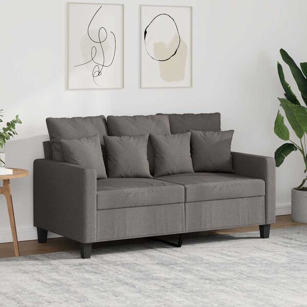 vidaXL Canap&eacute; &agrave; 2 places Taupe 120 cm Tissu