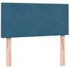 vidaXL Sommier &agrave; lattes de lit et matelas bleu fonc&eacute; 100x220cm velours