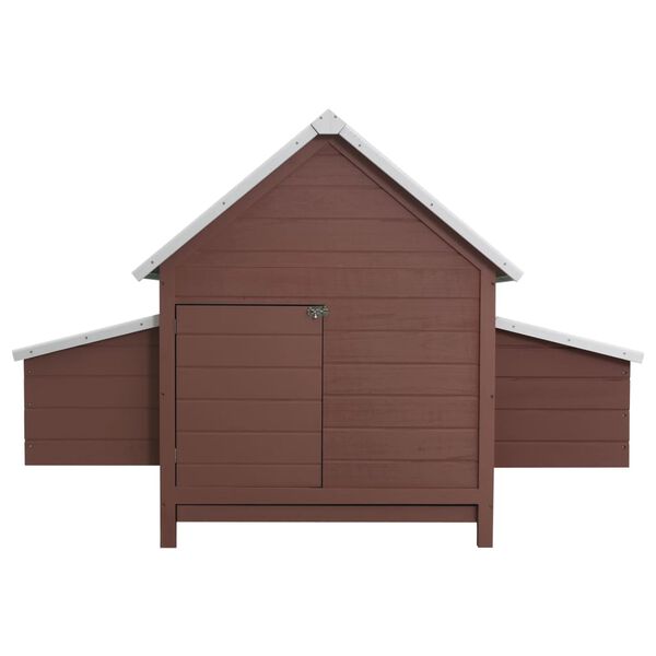 vidaXL Poulailler Marron 157x97x110 cm Bois
