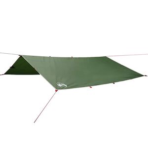 vidaXL Bâche de camping vert 360x294 cm imperméable