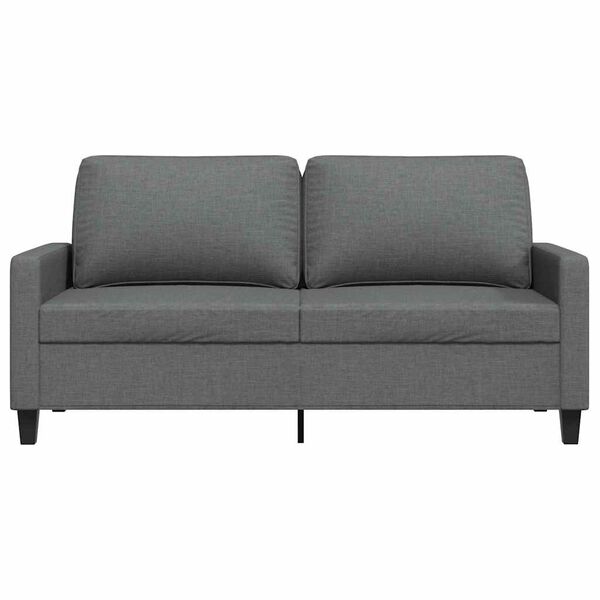 vidaXL Canap&eacute; &agrave; 2 places Gris fonc&eacute; 140 cm Tissu