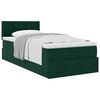 vidaXL Cadre de lit ottoman avec matelas vert fonc&eacute; 80x200 cm velours