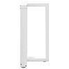 vidaXL Pieds de table &agrave; manger en T, 2 pi&egrave;ces, blanc, 60 x 35 x (72-73) cm, acier