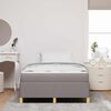 vidaXL Cadre de lit avec matelas Taupe 120 x 190 cm tissu
