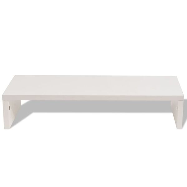 vidaXL Support de moniteur Bois d’ingénierie 60x23,5x12 cm Blanc