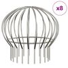 vidaXL Garde-feuilles de Goutti&egrave;re 8 pcs Argent 160 mm