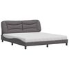 vidaXL Lit avec matelas Hvar gris 180x200 cm similicuir