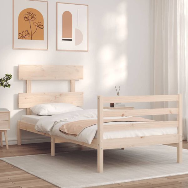 vidaXL Cadre de lit sans matelas bois massif