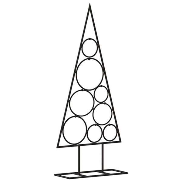 vidaXL Arbre de No&euml;l en m&eacute;tal pour d&eacute;coration noir 60 cm