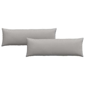 vidaXL Coussins de canap&eacute; 2 pcs Gris nuage 120 x 40 cm tissu