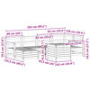 vidaXL Salon de jardin 7 pcs bois de pin massif