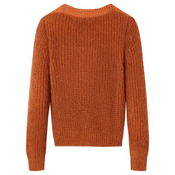 Pull-over tricot&eacute; pour enfants cognac 116