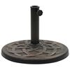 vidaXL Socle rond de parasol Polyr&eacute;sine 11 kg Bronze