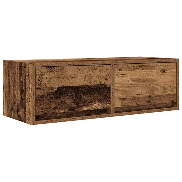 vidaXL Meuble TV vieux bois 80x31x25,5 cm bois d'ing&eacute;nierie