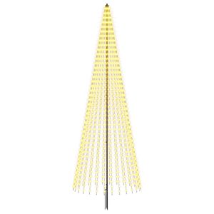 vidaXL Arbre de No&euml;l LED 385 cm 1148 LED Blanc chaud Fer Noir