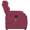 vidaXL Fauteuil inclinable de massage électrique rouge bordeaux