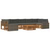 vidaXL Ensemble de canap&eacute;s d'ext&eacute;rieur 8 pc Naturel et Anthracite