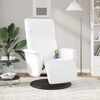 vidaXL Fauteuil inclinable de massage repose-pieds blanc similicuir
