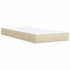 vidaXL Sommier &agrave; lattes de lit avec matelas Cr&egrave;me 90x200 cm Tissu