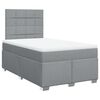 vidaXL Sommier &agrave; lattes de lit avec matelas Gris clair 120x200cm Tissu