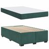 vidaXL Cadre de lit avec matelas Vert foncé 120 x 200 cm tissu