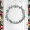 vidaXL Guirlande de Boules de Noël Argent 186 cm Polystyrène