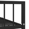 vidaXL Cadre de lit sans matelas noir m&eacute;tal 90x200 cm