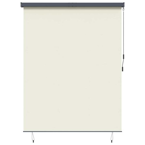 vidaXL Store Roulant Extérieur Rayé Réglable Crème 220 x 250 cm tissu