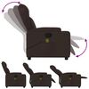 vidaXL Fauteuil de massage inclinable Marron fonc&eacute; Tissu