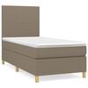 vidaXL Sommier &agrave; lattes de lit avec matelas Taupe 80x200 cm Tissu