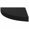 vidaXL &Eacute;tag&egrave;res d'angle flottantes 4 pcs noir 25x25x3,8 cm MDF